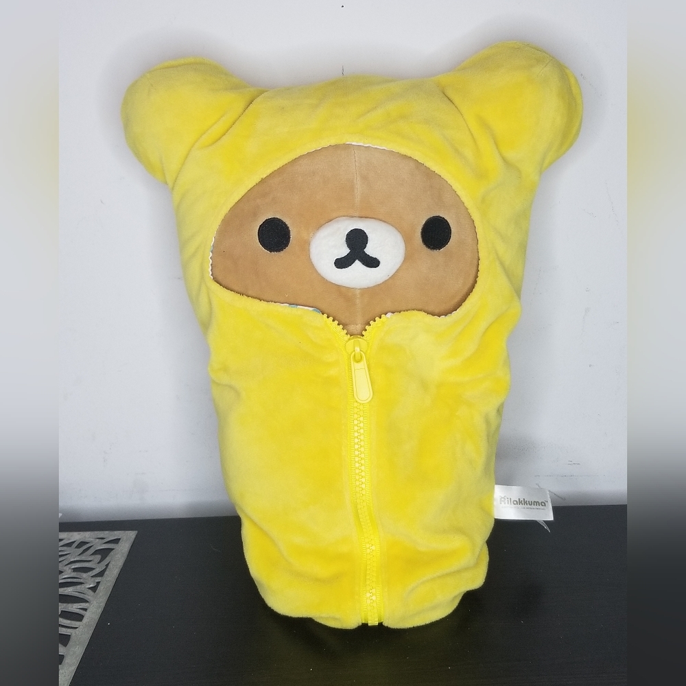Rilakkuma in Yellow Sleeping Bag Medium Plush - San-X